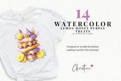 Watercolor Lemon Honey Treats Clipart Product Image 2