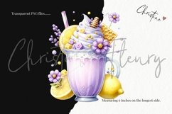 Watercolor Lemon Honey Treats Clipart Product Image 3