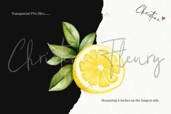 Watercolor Lemons Clipart | Summer PNG Product Image 3