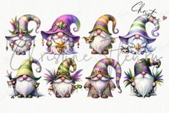 Watercolor Mardi Gras Gnomes Clipart | Mardi Gras PNG Product Image 5