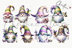 Watercolor Mardi Gras Gnomes Clipart | Mardi Gras PNG Product Image 6