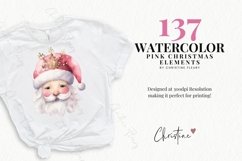 Watercolor Merry Pinkmas Mega Bundle | Christmas Sublimation Product Image 2