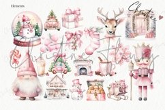 Watercolor Merry Pinkmas Mega Bundle | Christmas Sublimation Product Image 6