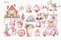 Watercolor Merry Pinkmas Mega Bundle | Christmas Sublimation Product Image 7