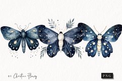 Watercolor Moths Clipart | Watercolor Halloween PNG Product Image 1
