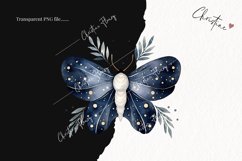Watercolor Moths Clipart | Watercolor Halloween PNG Product Image 2