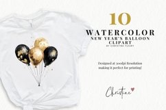 New Years Balloons Clipart | New Years PNG Product Image 2