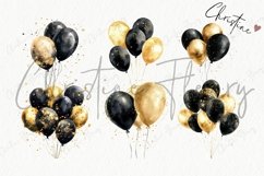 New Years Balloons Clipart | New Years PNG Product Image 4