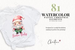 Pink &amp; Green Pastel Christmas Bundle | Christmas PNG Product Image 2