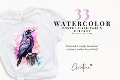 Watercolor Pastel Halloween Clipart Product Image 2