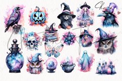 Watercolor Pastel Halloween Clipart Product Image 4