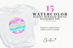 Pastel Mermaid Round Backgrounds Product Image 2