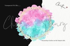 Pastel Mermaid Round Backgrounds Product Image 3