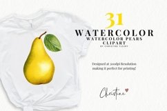 Watercolor Pears Clipart | Fruit PNG Product Image 2