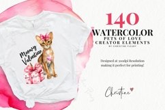 Watercolor Valentine Pets Of Love Creator | Valentine PNG Product Image 2