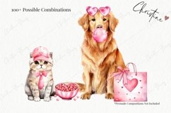Watercolor Valentine Pets Of Love Creator | Valentine PNG Product Image 3