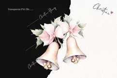 Watercolor Bells And Flowers Clipart | Wedding Clipart Product Image 2