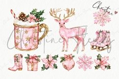 Pink Christmas Clipart Bundle Product Image 7
