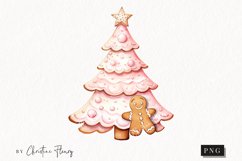 Pink Christmas Tree Cookie Clipart | Christmas Clipart Product Image 1