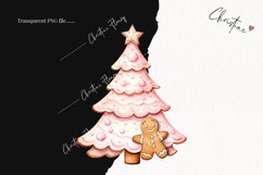 Pink Christmas Tree Cookie Clipart | Christmas Clipart Product Image 2