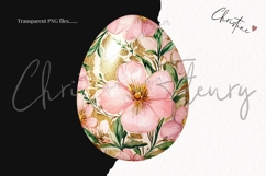 Floral Easter Eggs Clipart Bundle - 19 Elements Product Image 3