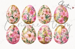 Floral Easter Eggs Clipart Bundle - 19 Elements Product Image 4