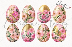 Floral Easter Eggs Clipart Bundle - 19 Elements Product Image 5