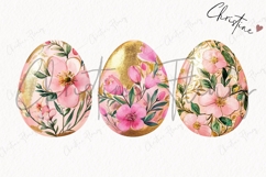 Floral Easter Eggs Clipart Bundle - 19 Elements Product Image 6