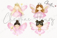 Pink Gold Fairies Clipart Bundle - 10 Elements Product Image 5