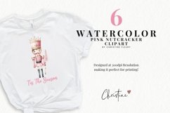 Watercolor Pink Nutcracker Clipart | Christmas PNG Product Image 2