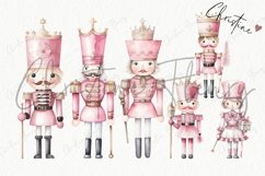Watercolor Pink Nutcracker Clipart | Christmas PNG Product Image 4