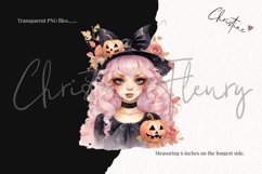 Watercolor Pink Pastel Halloween Clipart Product Image 3