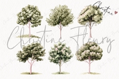 Pink Trees Clipart Bundle - 15 Elements Product Image 5
