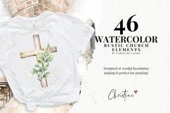 Watercolor Rustic Church Bundle Clipart Product Image 2