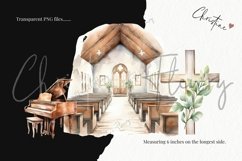 Watercolor Rustic Church Bundle Clipart Product Image 3