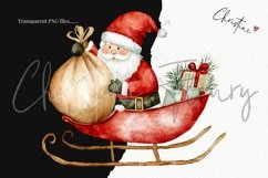 Watercolor Santa Clause Clipart | Christmas PNG Product Image 3