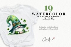 Watercolor St Patrick Gnomes Clipart | St Patrick&#039;s Day PNG Product Image 2