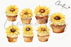Sunflower Cupcakes Clipart | Birthday PNG Product Image 4