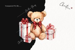 Watercolor Valentine Bear PNG | Valentine&#039;s Day Clipart Product Image 2