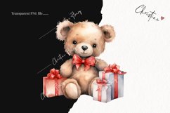 Watercolor Valentine Bear PNG | Valentine&#039;s Day Clipart Product Image 2