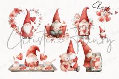 Watercolor Valentine Gnomes Clipart Bundle Product Image 5