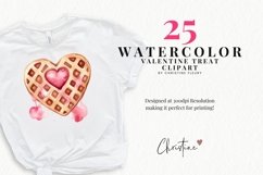 Watercolor Valentine Treats Clipart | Valentine PNG Product Image 2