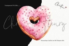 Watercolor Valentine Treats Clipart | Valentine PNG Product Image 3