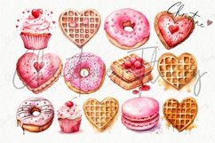 Watercolor Valentine Treats Clipart | Valentine PNG Product Image 5