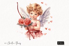 Watercolor Cupid PNG | Valentine&#039;s Day Clipart Product Image 1
