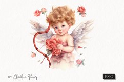 Watercolor Cupid PNG | Valentine&#039;s Day Clipart Product Image 1
