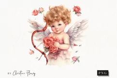 Watercolor Cupid PNG | Valentine's Day Clipart Product Image 1