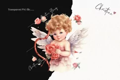 Watercolor Cupid PNG | Valentine's Day Clipart Product Image 2