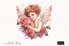 Watercolor Cupid PNG | Valentine&#039;s Day Clipart Product Image 1