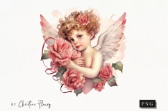 Watercolor Cupid PNG | Valentine's Day Clipart Product Image 1